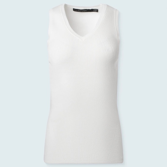 Iris Setlakwe Basic V neck top, ivory size small and medium - Picture 1 of 2